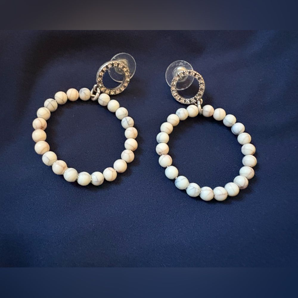 Cabi  Beaded Hoop Earrings